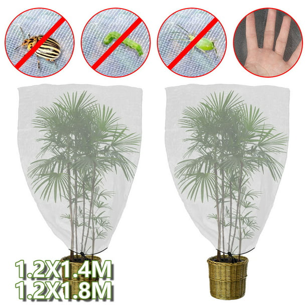 1.2x1.8M 2Pcs Insect-Proof net Bag Cover,Garden Bug Net Insect Bird Barrier Netting Plant Mesh Bags Tree Vegetables Fruits Protection Cover